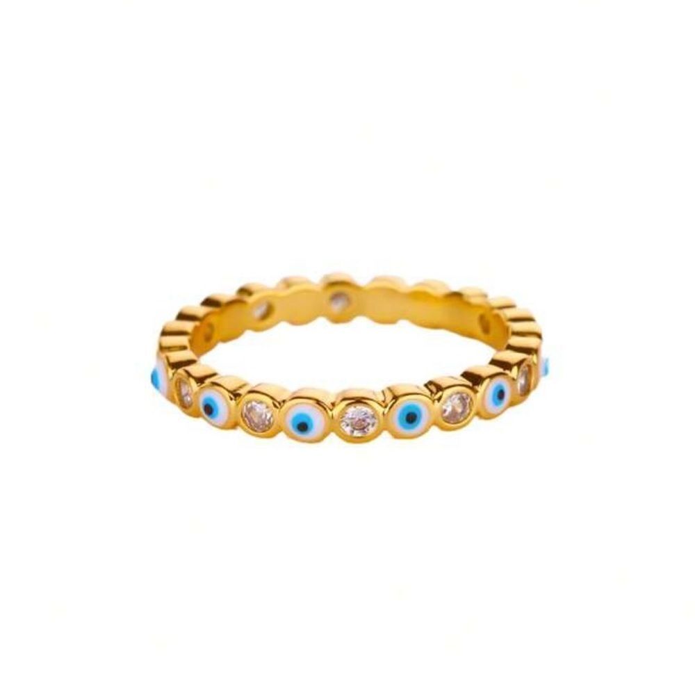 Gold Evil Eye Ring #2292